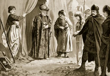 Ivan Shishman III übergibt seine Schwester an Sultan Murad I., 1366