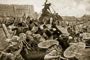 Die Schlacht von Aquae Sextiae, 102 v. Chr.