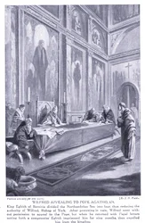 Wilfred appelliert an Papst Agatho AD 679, 1920er Jahre