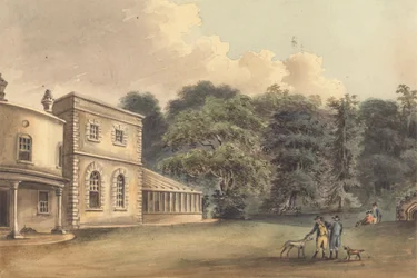 Pit-Palace, Epsom, der Sitz von Thomas Jeudwine, Esq.