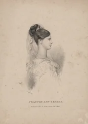 Frances Ann Kemble, Lithographie von Childs und Inman
