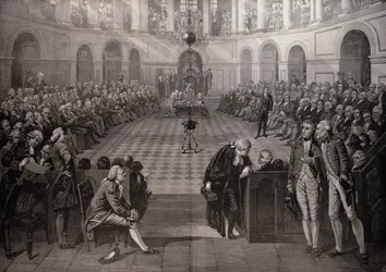 Das irische Unterhaus, 1790, College Green, Dublin, aus 