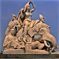 Asien, Skulpturengruppe vom Albert Memorial