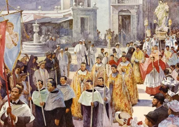 Römisch-katholische Prozession