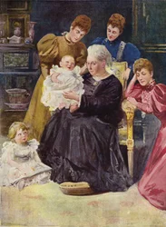 Charakter von Königin Victoria: Einfachheit (Farblithografie)