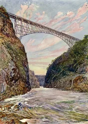 Die Brücke über die Victoriafälle, Rhodesien