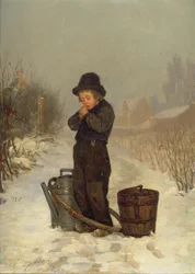 Er wärmt seine Hände, 1867