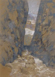 Eine Bergschlucht