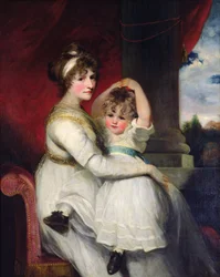 Georgina, Gräfin von Bathurst und ihr Sohn