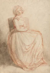 Studie einer sitzenden Frau