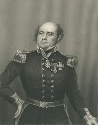 Sir John Franklin, graviert von D.J. Pound nach einem Foto, aus 