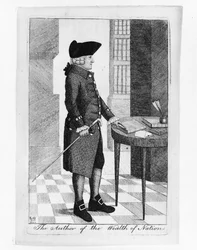 Porträt von Adam Smith 1723-1790, dem Autor von „Der Wohlstand der Nationen“, 1790