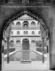 Hof der Myrten, Alhambra, Spanien, 1893
