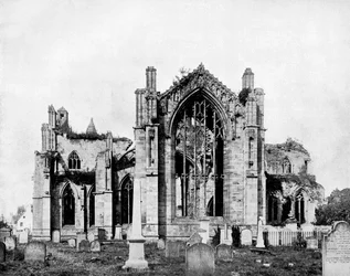 Melrose Abbey, Schottland, 1893