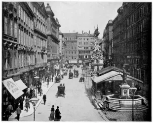 Der Graben, Wien, späte 19. Jahrhundert