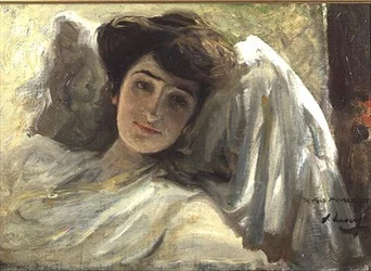 Eine lange Dame in Ruhe