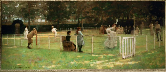 Ein Tennisspiel
