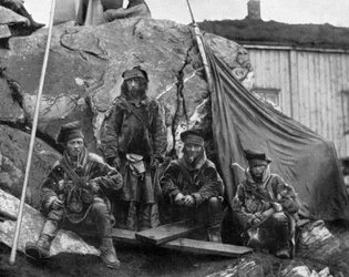Gruppe von Lappen in Norwegen, Foto ca. 1890