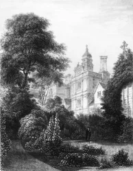 Caius College vom Fellows Garden, ca. 1837