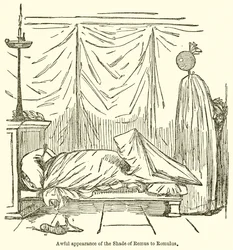 Schrecklicher Auftritt des Schattens von Remus zu Romulus