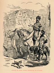 Eduard, der Schwarze Prinz, führt seinen Gefangenen, um 1860, um 1860