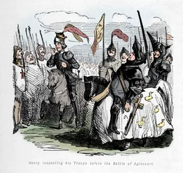 Heinrich inspiziert seine Truppen vor der Schlacht von Agincourt, um 1860