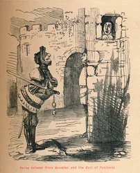 Verhandlung zwischen Piers Gaveston und dem Earl of Pembroke, um 1860