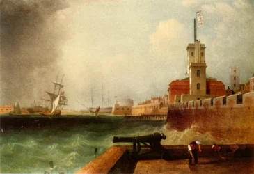 Flut unterhalb der Batterie, Portsmouth Harbour, 1846, 1942