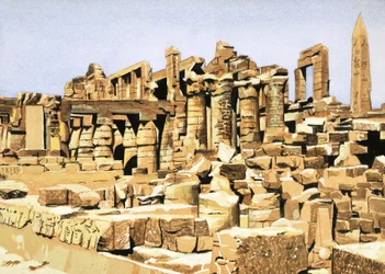 Die Ruinen des Tempels von Amun in Karnak