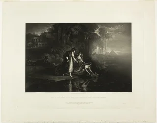 Die Tochter des Pharao findet den Säugling Moses, aus Illustrationen der Bibel