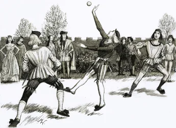 Jeu de Paume, eine Art Handball