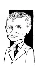 Daniel Craig Karikatur, englischer Schauspieler