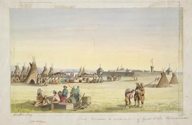Fort Union & Verteilung von Waren an die Assiniboins