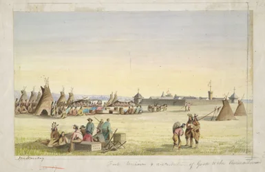 Fort Union und die Verteilung von Waren an die Assiniboins