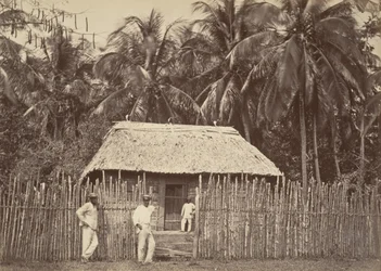 Tropische Landschaft, Einheimische Hütte, Turbo, 1871