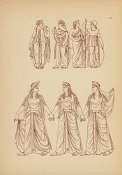 Antikes griechisches Frauenkostüm
