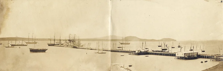 Auckland Hafen, 1865