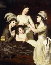 Gruppenporträt von Mary, Charlotte, Caroline und Eliza, Töchter von Christopher und Anne Gullett