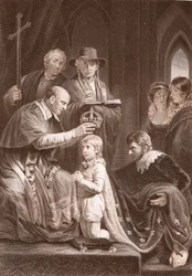 Die Krönung Heinrichs VI., gestochen von A. H. Payne