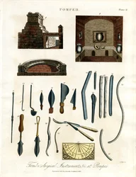 Chirurgische Instrumente und Artefakte aus Pompeji