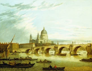 Ein Blick auf die Blackfriars Bridge mit der St. Pauls Kathedrale