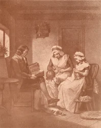 Häusliches Glück, Laetitia mit ihren Eltern, 1789