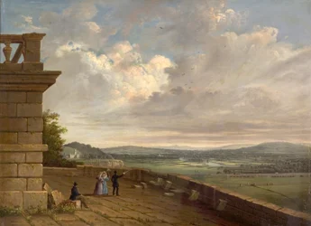 Blick von der Nottingham Castle Terrasse nach Osten, ca. 1845