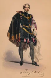 Gast im Kostüm des 16. Jahrhunderts für Queen Victorias Kostümball, 12. Mai 1842, 1843