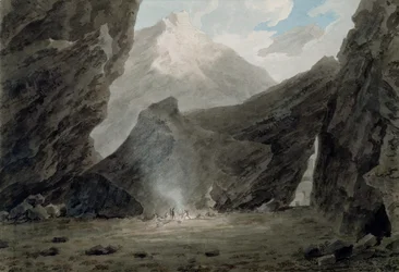 In der Nähe von Chiavenna in den Graubünden, ca. 1779