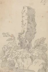Steiler Felsen und Bäume