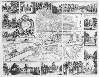 Chiswick House aus dem Plan von Chiswick, 1736