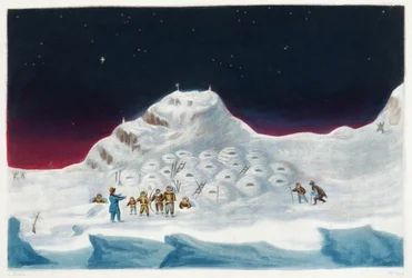 Nord Hendon, Schneehütten der Boothianer, aus 