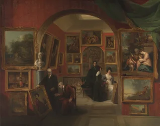 Das Innere der British Institution Gallery