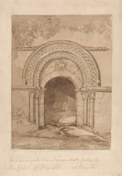 Eingang zum Kornmarkt, ehemals die Kapelle von St. Louis, in Bayeux